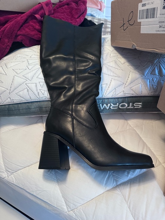 Not Rated Shoes - Not Rated Black Mid-Calf Block Heel Boots